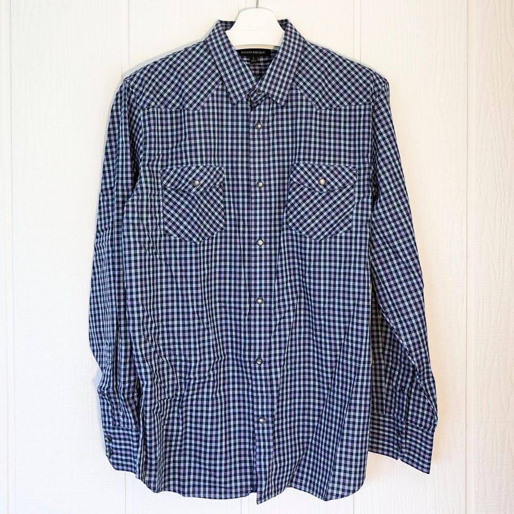 Banana Republic Long-Sleeve Snap-Up